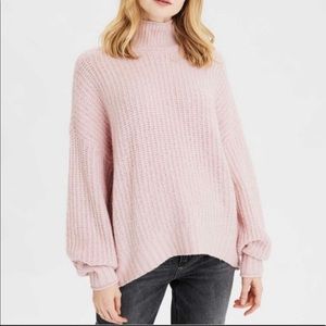 Oversized mock neck sweater